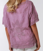 Load image into Gallery viewer, Cotton Top With Flower Cut Out Detail Isabella The Label 