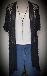 Longer Length Crochet Lace Design Cardi Isabella The Label 