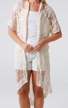 Load image into Gallery viewer, Longer Length Crochet Lace Cardi Isabella The Label 