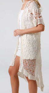 Longer Length Crochet Lace Design Cardi 
Isabella The Label 