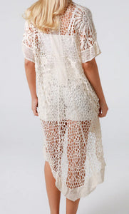 Longer Length Crochet Lace Design Cardi Isabella The Label 