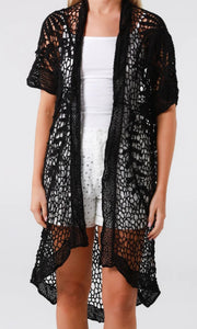 Longer Length Crochet Lace Design Cardi Isabella The Label 