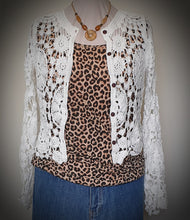 Load image into Gallery viewer, Button Front Crochet Lace Cardi Isabella The Label 