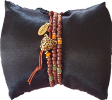 Load image into Gallery viewer, Beaded Wrap Bracelet With Leopard Head Clasp Hultquist Copenhagen AU 