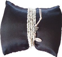Load image into Gallery viewer, Beaded Wrap Bracelet With Silver Leopard Head Clasp Hultquist Copenhagen AU 