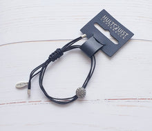 Load image into Gallery viewer, Classic Black Cord Bracelet With Crystal Hultquist Copenhagen AU