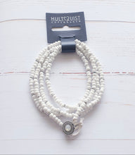 Load image into Gallery viewer, White Beaded Wrap Bracelet Hultquist 