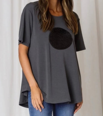 Ava Sequin Circle Tee Love Lily The Label 