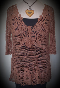 Lace Up Front Crochet Style Top Willow The Crochet Label 