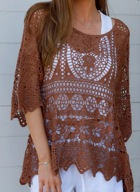 Crochet Lace Look Top Willow The Crochet Label 