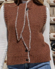 Load image into Gallery viewer, Carnaby Tie Front Knit Vest White Poetry 