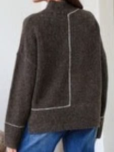 Inferno Contrast Trim Knit White Poetry 