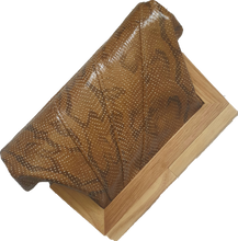 Load image into Gallery viewer, Snake Embossed Leather Clutch Moy Tasmania 