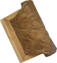 Load image into Gallery viewer, Snake Embossed Leather Clutch Moy Tasmania 