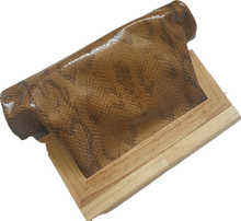 Load image into Gallery viewer, Snake Embossed Leather Clutch Moy Tasmania 