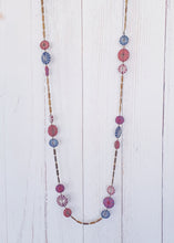 Load image into Gallery viewer, Wooden Disc And Bead Long Necklace Cinnamon Creations 