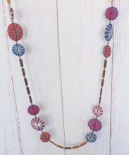 Load image into Gallery viewer, Wooden Disc And Bead Long Necklace Cinnamon Creations 