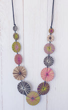 Load image into Gallery viewer, Round Wooden Disc Necklace Cinnamon Creations 
