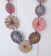 Load image into Gallery viewer, Round Wooden Disc Necklace Cinnamon Creations 