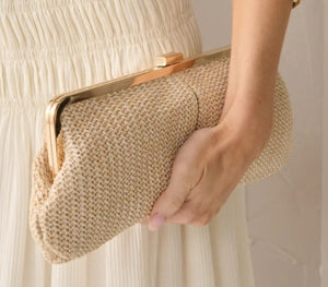 Bianca Straw Clutch Bag Angels Whisper 