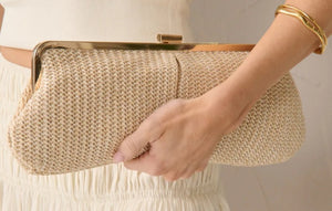 Bianca Straw Clutch Bag Angels Whisper 