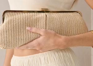Bianca Straw Clutch Bag Angels Whisper 