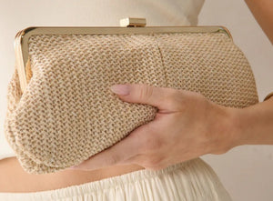 Bianca Straw Clutch Bag Angels Whisper 