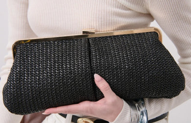 Bianca Straw Clutch Bag Angels Whisper 