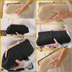 Bianca Straw Clutch Bag Angels Whisper 