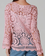 Load image into Gallery viewer, Lace Look Tie Front Cardi Willow The Crochet Label 