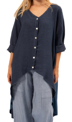Button Front Tunic Top Vera May 