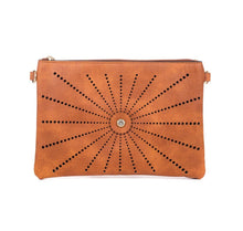 Load image into Gallery viewer, Caramel Crossbody Bag With Star Burst Design IVYS 