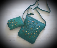 Load image into Gallery viewer, Kali Crossbody Bag And Wallet Teal Art n Vintage 
