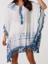 Load image into Gallery viewer, Kaftan With Tie And Tassel Detail Salty Palm 
