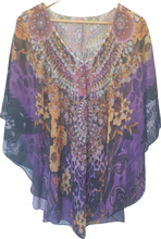 Load image into Gallery viewer, Embellished v neck Kaftan IVYS 