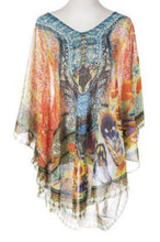Load image into Gallery viewer, Embellished v neck Kaftan IVYS 