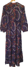 Load image into Gallery viewer, Palme Navy Paisley Print Maxi Dress Cinnamon Creations 