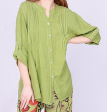 Load image into Gallery viewer, Pintuck Button Front Shirt Wednesday Lulu