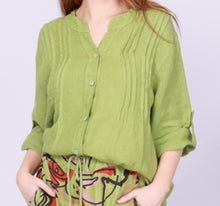 Load image into Gallery viewer, Pintuck Button Front Shirt Wednesday Lulu