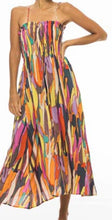Load image into Gallery viewer, Palme Shirred Bandeau Midi Dress Cinnamon Creations 