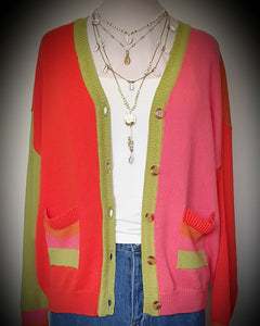 USHAAN Button Front Cardigan