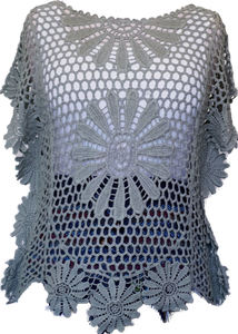 Daisy Design Lace Top Khaki