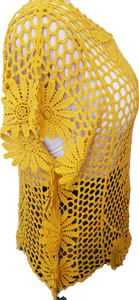 Daisy Design Lace Top Mustard