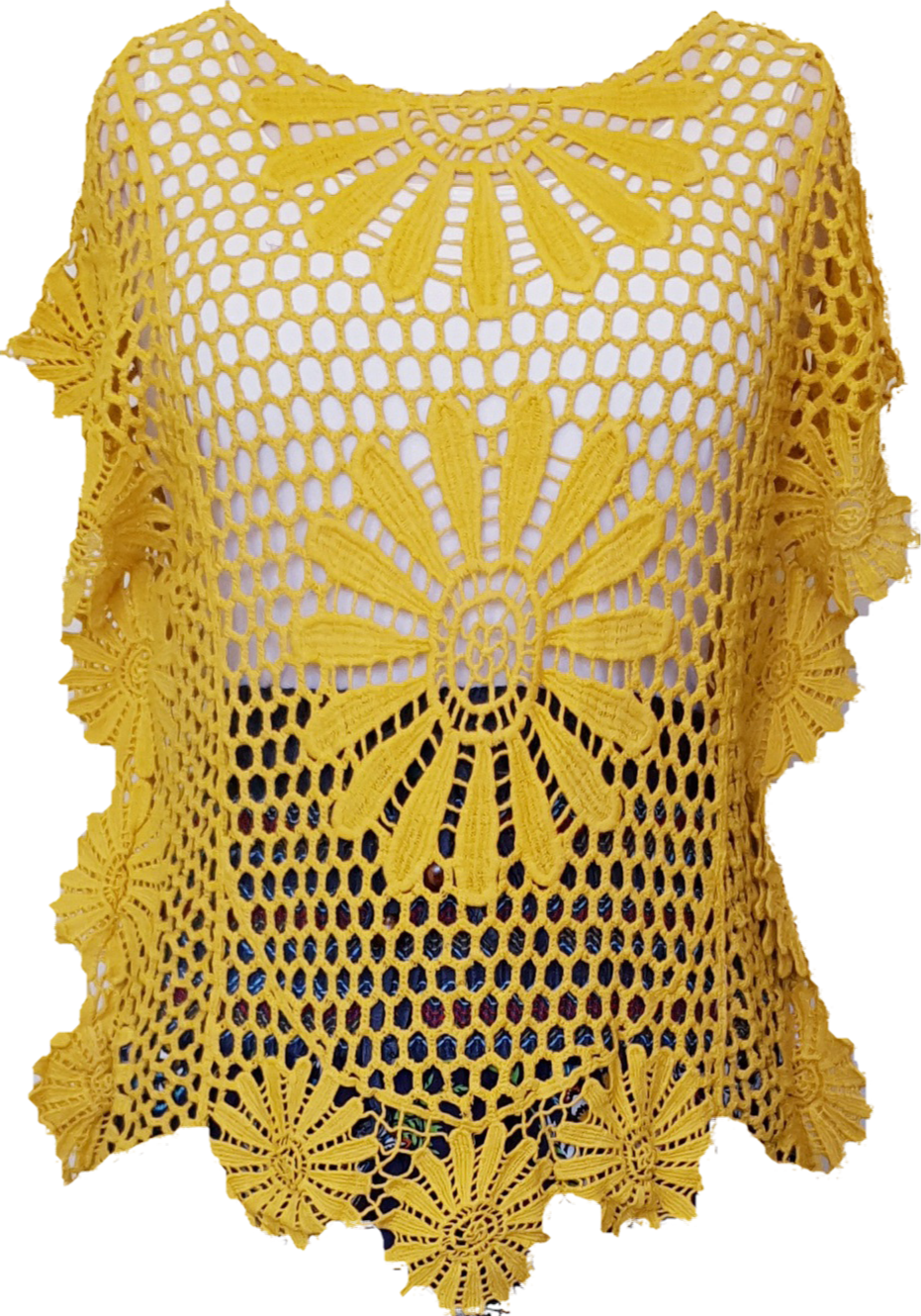 Daisy Design Lace Top Mustard