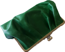 Load image into Gallery viewer, Emerald Green Pleated Leather Clutch Moy Tasmania