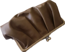 Load image into Gallery viewer, Olive Pleated Leather Clutch Moy Tasmania