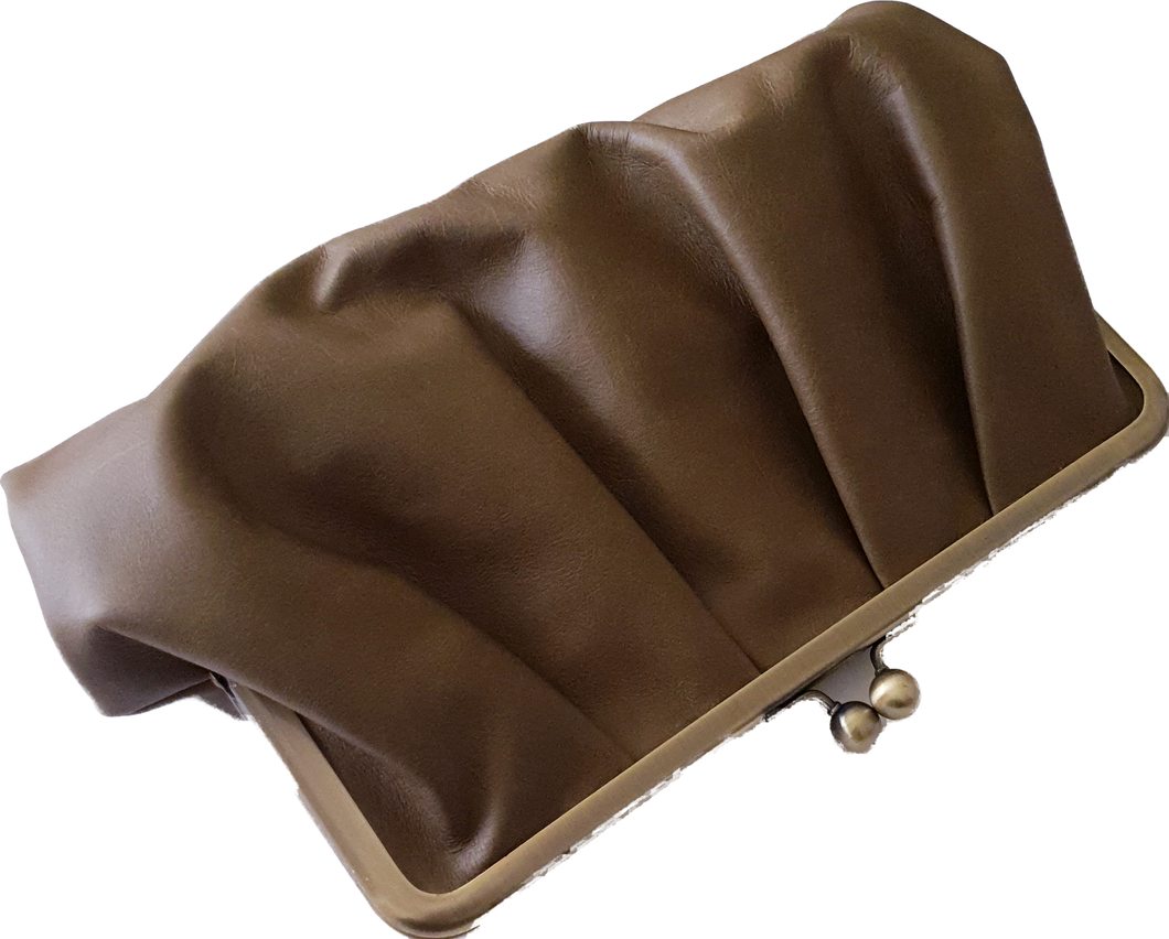 Olive Pleated Leather Clutch Moy Tasmania