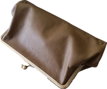 Load image into Gallery viewer, Olive Pleated Leather Clutch Moy Tasmania
