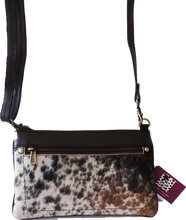 Load image into Gallery viewer, Leather and Cowhide Zippered Sling Bag Germany The Design Edge 