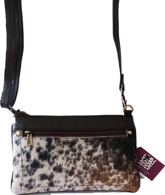 Leather and Cowhide Zippered Sling Bag Germany The Design Edge 